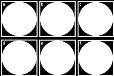 Patterns b, c, d, e and f involve the reported optimal combinations of defocus, astigmatism and coma which increased optical performance in monofocal vision with respect to astigmatism alone 28.