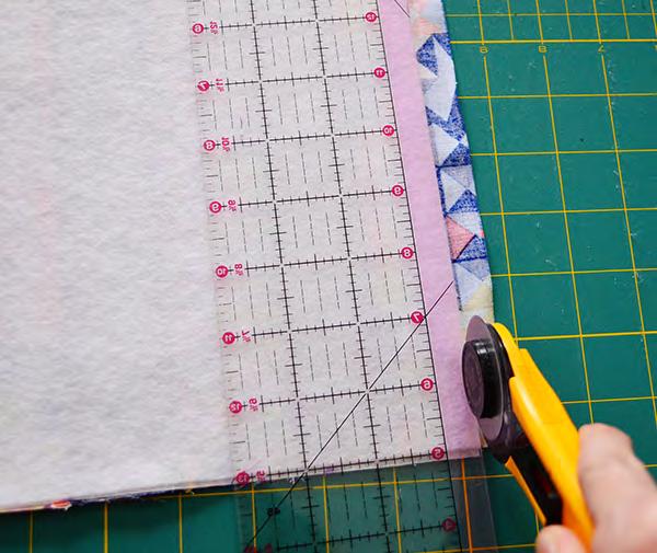 Quilt rectangles as desired. Step 6.