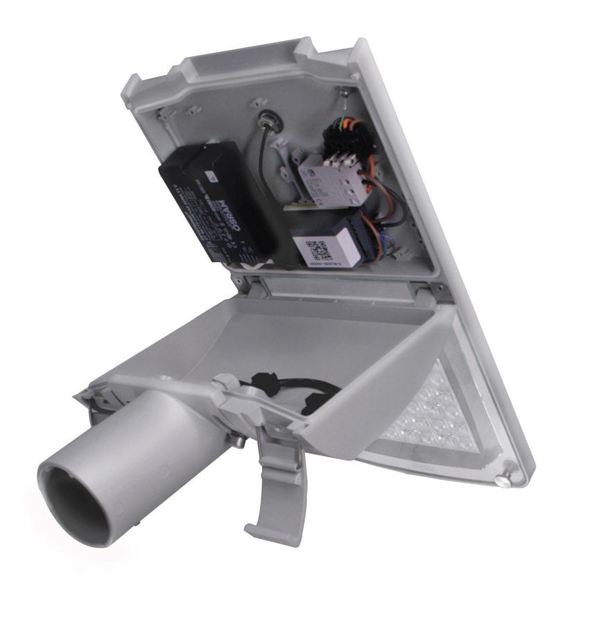 STORK LITTLE BROTHER Large Outdoor Industrial Area; Agricultural Area IP 66 for the complete luminaire Impact Resistance IK (vandal protected for the complete luminaire Module Temperature Control The