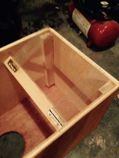 15. Countersink the bottom of the cajon on the edges where