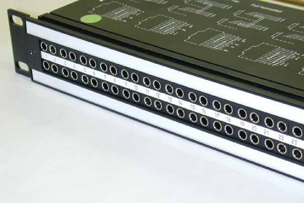 Channel identification he front panel is equipped with channel identification strips located in the center of the channels and marked with the channel numbers 1-24 and 25-48 respectively.