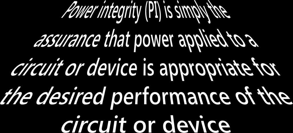 WHAT IS POWER INTEGRITY?