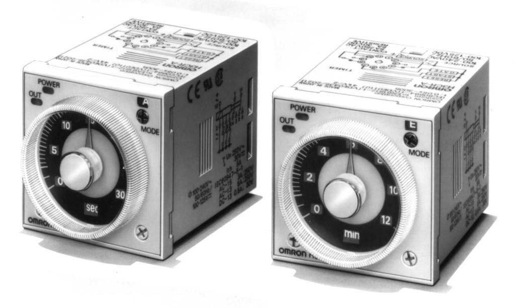 Solid-state Timer DIN 48 x 48-mm State-of-the-art Multifunctional Timer A wider power supply range reduces the number of timer models kept in stock.