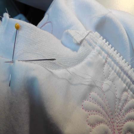 Hand sew the lining to