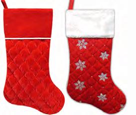 Top Selling GT Showroom Items (800) 288-9627 Trim Red Quilt Stocking Assortment Includes 6 each of the red quilted velvet stocking with