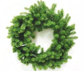 282 Tips 1/EA E6650R10999 0-18129-96769-2 Lights 150 Clear Nottingham Pine Wreath Nottingham green wreath features a realistic brown center accent and PVC needle construction