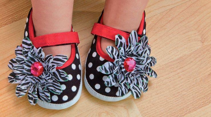 hit the spot These little tootsies are turning heads, thanks to some easy embellishments.