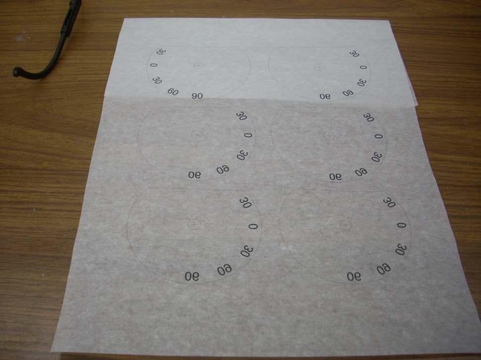 The numbers on the compound use my Parchment Paper and glue technique 3. I start by printing the artwork on Parchment Paper using my HP laser printer.