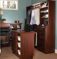 Closets A) Wire baskets allow you to see what you have stored. B) Slanted shelves keep shoes organized and easily visible. C) Plan for your closet to have 70% double hang and 30% tall hang.