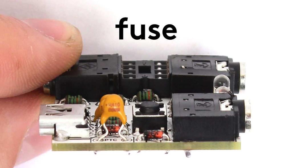 FUSE Finally the last soldering: 100mA fuse.