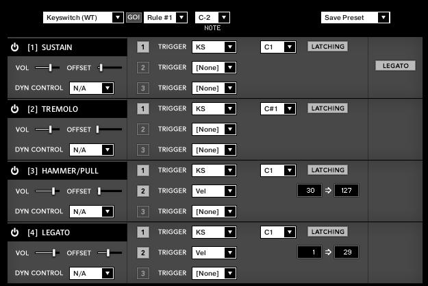 A utility to save and load mapping presets within a sample library. This allows them to create schemes that suit them for different purposes, such as live performance or efficient DAW sequencing.