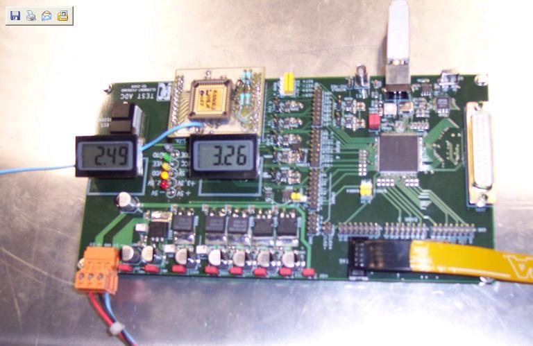 Measurement setup Test Bench: fast and precise measurements (static) Generic board for ADC tests designed @ LPC (electronic service) Analogue signal generator: DAC 16 bits (DAC8830) PC/LabView Slow