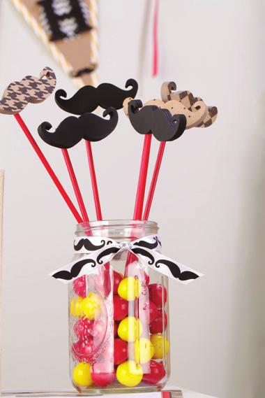 Give every guest a stache on a stick!