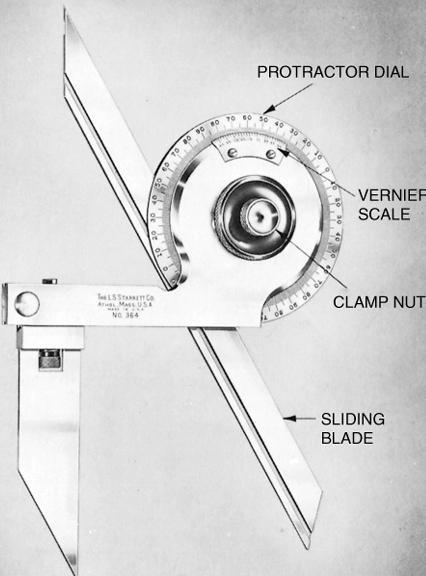 Universal Bevel Protractor Precision angles to within 5' (0.