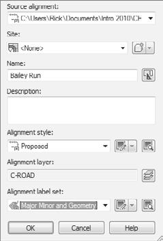 244 Chapter 14: Projects Figure 14.8 The Create Alignment Reference dialog Figure 14.