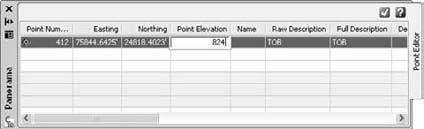 Setting Points for Stakeout 77 Points can be moved, copied, erased, or aligned using standard AutoCAD commands.