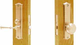 SDL688 Series - Screen Door Latch, Mortise Lock, Solid Brass Mortise case: 1-7/8 x 2 x 21/32 Extruded brass escutcheon plates: 6 x 1-1/2 Face