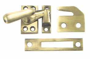 Bracket is sold separately. CF066 Series - Window Lock Casement Fastener, Solid Brass SMALL SIZE: 1-5/8 x 7/8, PROJ. 1-3/8 BOX QTY.