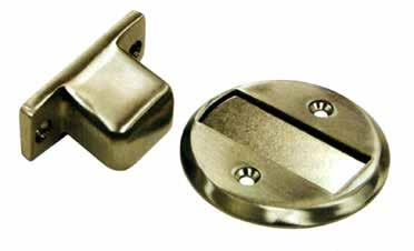 Deltana - Bumpers & Stops MDHF25 Series - Magnetic Door Holder Flush 2-1/2 Diameter CASE QTY: 100 PC Finishes: US3, 10B, 15, 26 BDS425 Series - 4 Baseboard Door Bumpers, Solid Brass PROJECTION 4 Gray