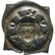 Later issues, however, show the portrait of the respective abbess. This coin depicts a schematic picture of Abbess Elizabeth of Spiegelberg.