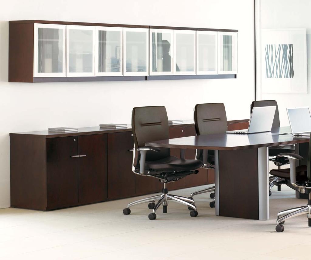 Meeting tables A selection of meeting tables complements the Expansion Wood