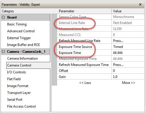 Exposure Controls Exposure control is defined as the start of exposure and exposure duration. Exposure control modes define the method and timing of controlling the sensor integration period.