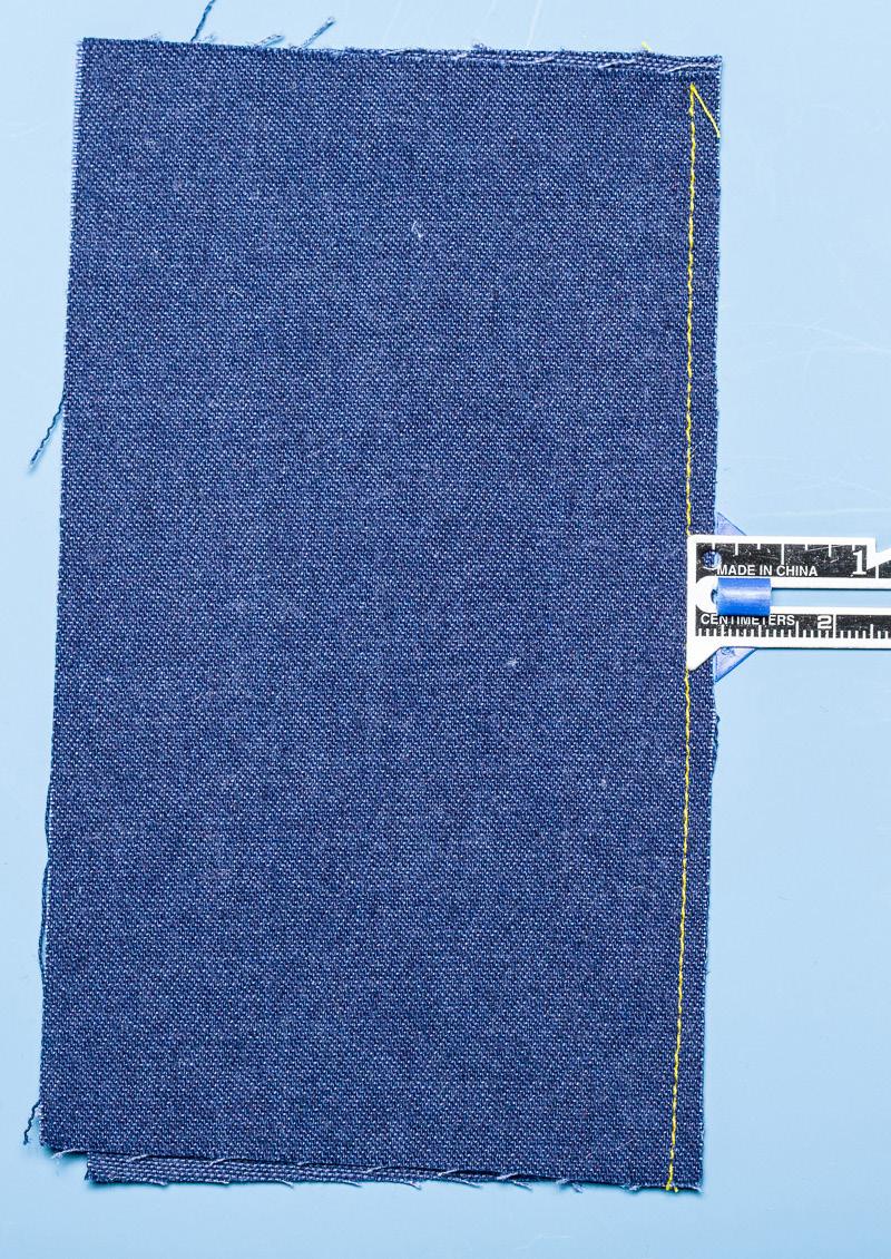 This seam is usually used on lightweight woven, sheer, and other delicate fabrics.