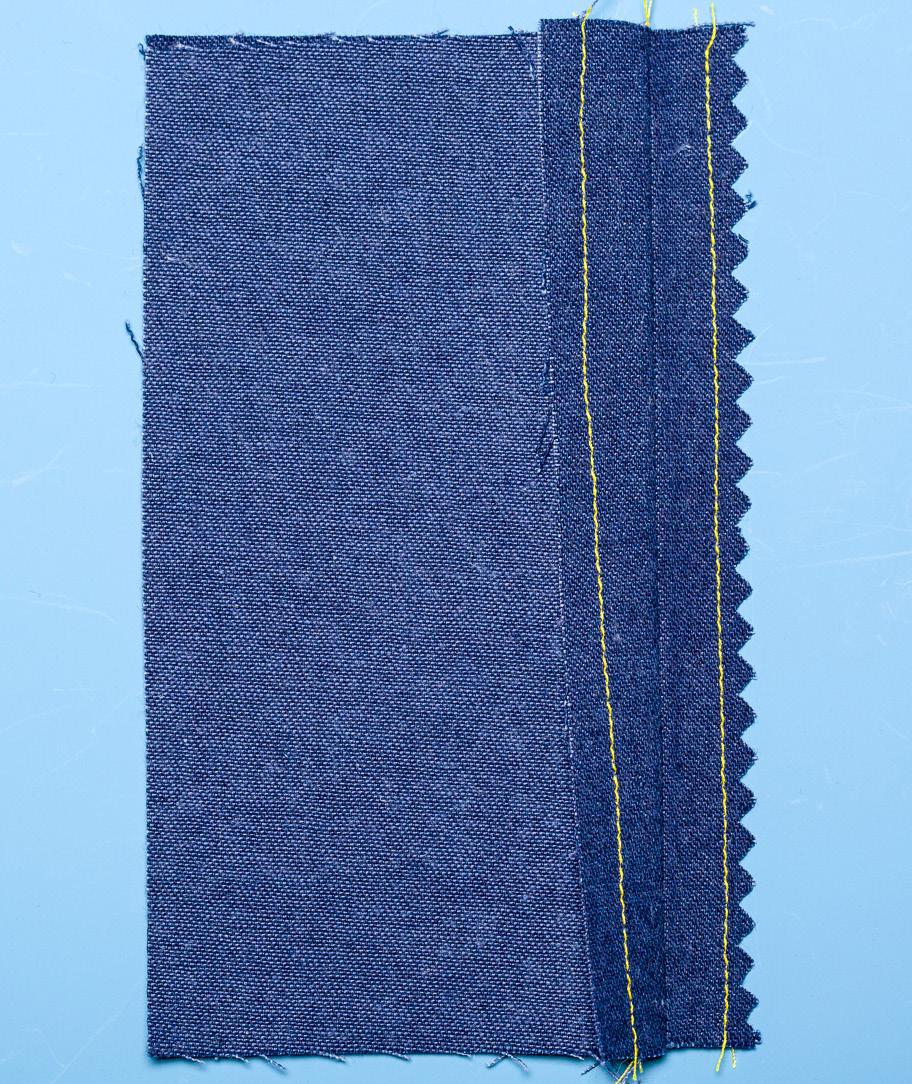 Edge Stitched As a seam finish, this technique is reserved for firmly woven fabrics. The finish requires a sewing machine, but it is easy to construct.