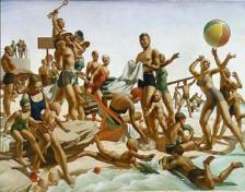 Plate 4 Charles Meere Australian Beach Pattern 1940 Oil on Canvas 91.5 x 122cm The Art Gallery of New South Wales Q4.