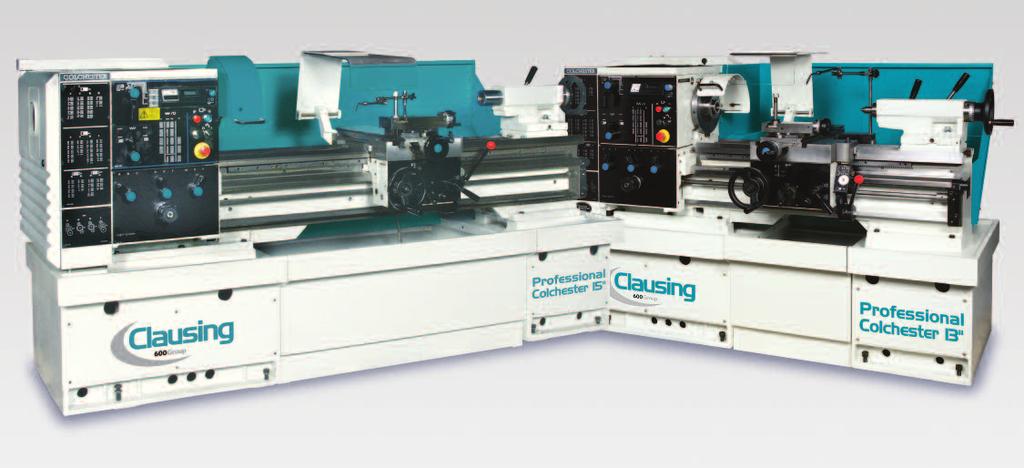 Clausing/Colchester 13" (320mm) 15" (400mm) Swing, Variable Speed Lathe Standard Features.