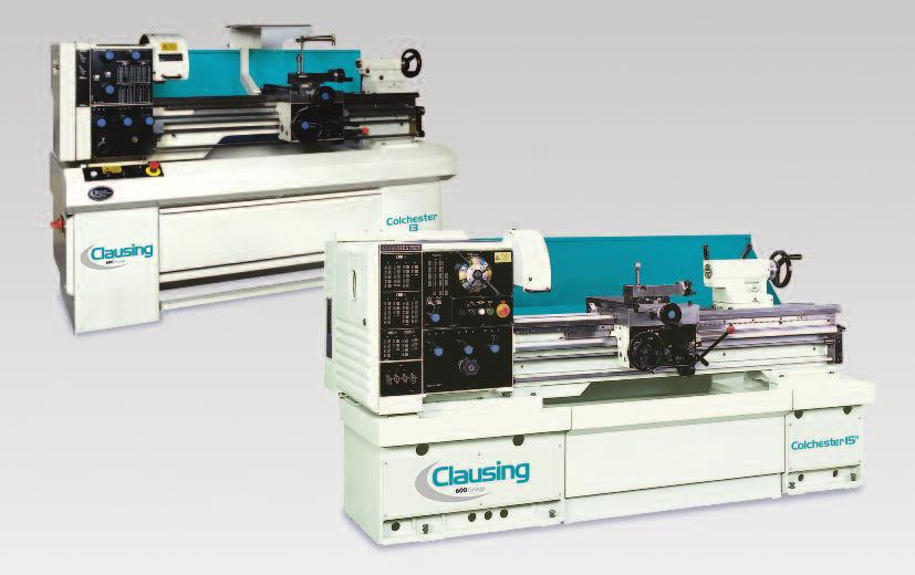 Clausing/Colchester 13" (320mm) & 15" (400mm) Swing, Geared Head Lathe Clausing/Colchester Geared Head Lathes are the industry standard.