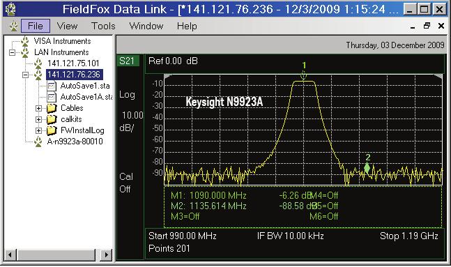 7 Keysight N9923A FieldFox RF Vector Network Analyzer - Data Sheet Calibration Kits The following is a list of the calibration kits that are loaded in a standard FieldFox.