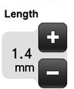 STITCH SETTINGS Setting the Stith Length Follow the steps elow when you wnt to hnge the stith pttern length.