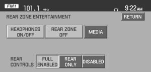 Audio features 4. The screen will show you the selected playing media. The appropriate controls will appear to allow you to make adjustments to your current playing media.