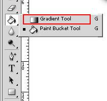 background. Choose the Gradient Tool from the Tools menu.