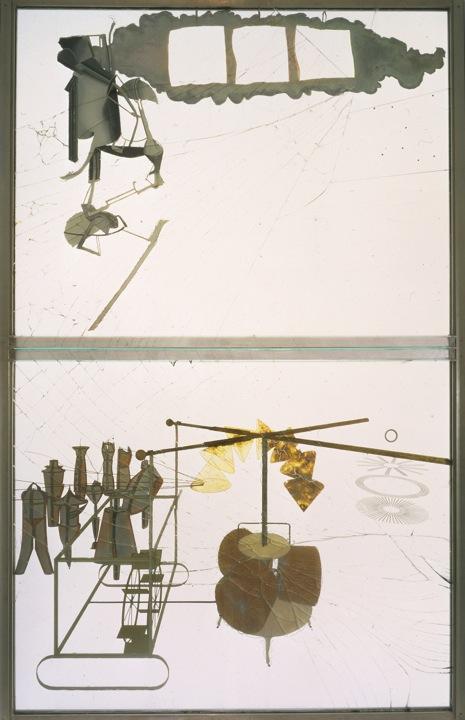 The Bride Stripped Bare by Her Bachelors, Even (1915 23), also known as The Large Glass, can be seen as summarizing Duchamp's view that painting and sculpture were fundamentally incompatible and
