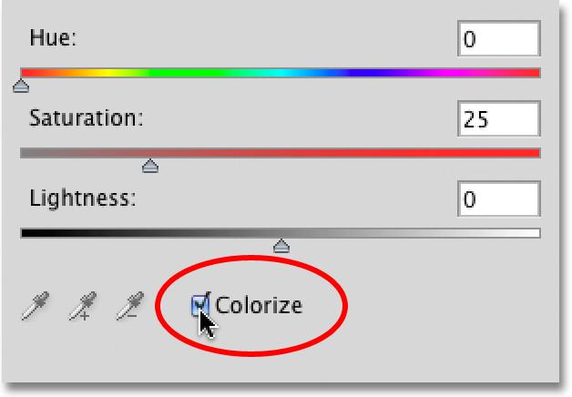 that appears: Click on the New Adjustment Layer icon and choose Hue/Saturation from the list.