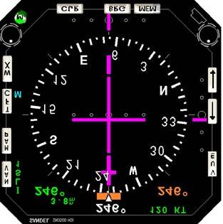 The Outer CDI vertical deviation indicator Inner VDI bar (VDI) is the movable center section that depicts vertical deviation above or below glideslope or GPS final approach path.
