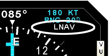 The heading bug disappears. In LNAV the SN3500 autopilot heading output is driven from the steering information from the GPS Navigator.