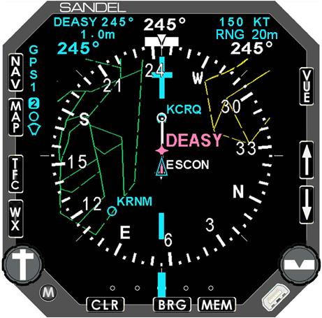 Display (Figure7-1) 82005-PG, REV M SANDEL SN3500 PILOT S