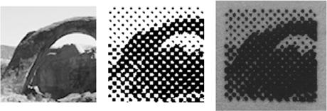 fact, we find that above a critical frequency range image noise tends to dominate, while below this range the portrayed image content itself is dominant. 2.1 Halftone registration and coding Figure 1.