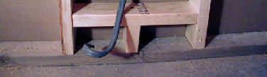 It is not recommended to install the outlet any higher than 30 to ensure minimal loss of heat from the sauna. Again, use an existing stud for one side of the vent.