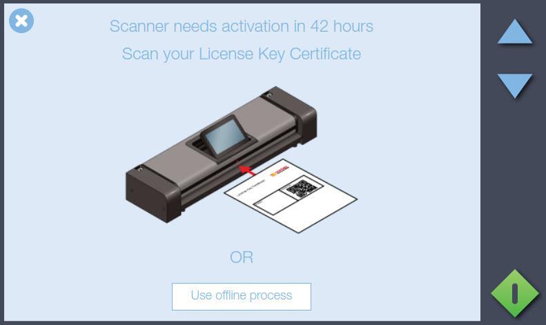 Press the Next button >> Scanner Activation 21a Activate your scanner You must activate your scanner with its license key before it can be used.