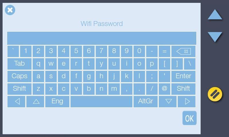Wi-Fi password screen For hidden networks where the SSID (Service Set Identifier) is known but not visible it can be typed in manually using the