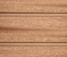 Cladding Mahogany Mahogany cladding with tongue and groove can be used for fascia boards, facades and gables.