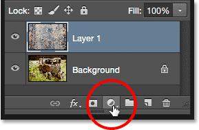 Clicking the New Fill or Adjustment Layer icon while pressing Alt (Win) / Option (Mac).