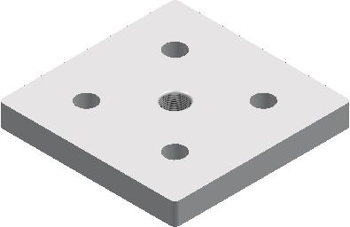 foot plates 80 O 9 M12 foot plate 80x80 Part Number: 6.