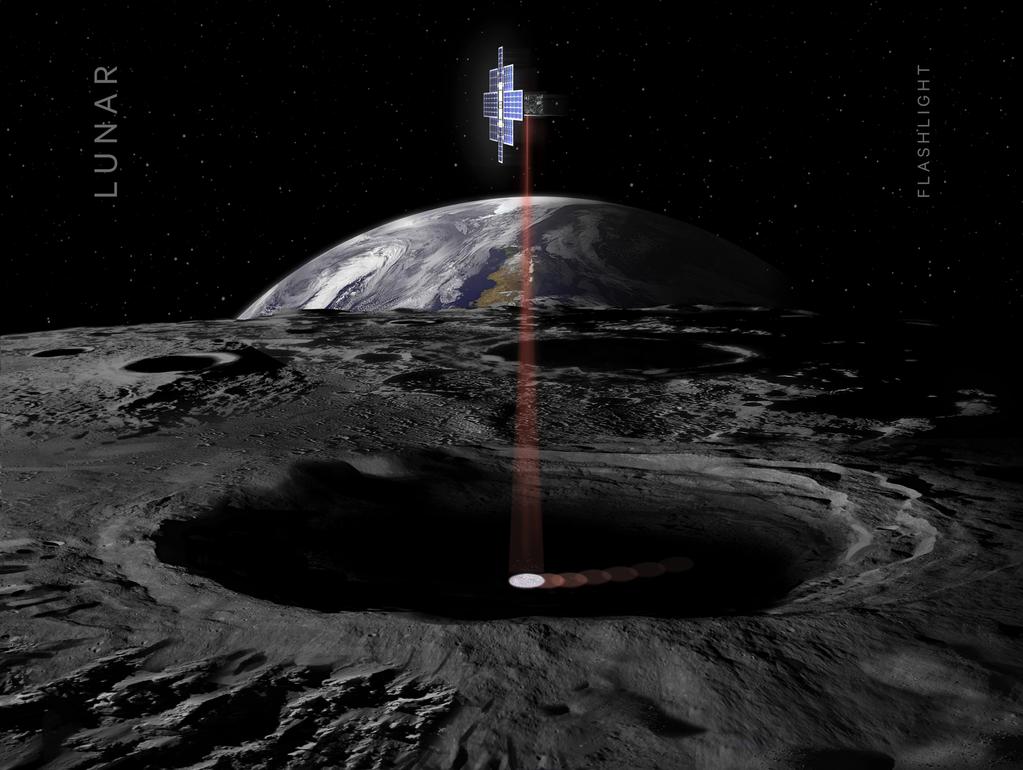 Lunar Flashlight shining a light into the dark corners of our Moon [SLS flight EM-1 plans to carry up to 12
