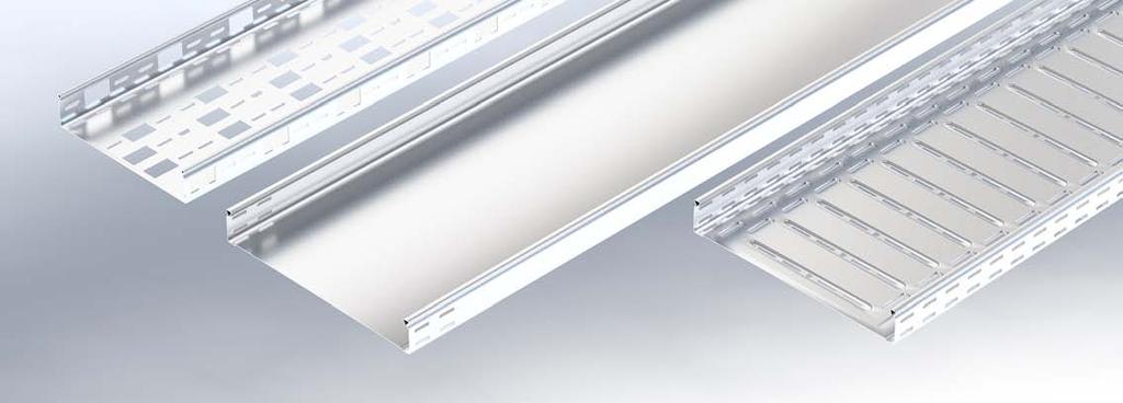 Cable trays serve the bridging of medium-size fitting distances.