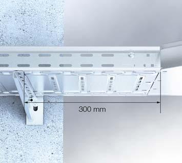 8 Horizontal curve Insert the horizontal curve (RB) and the floor connector (VB) into the cable tray and screw together in one place per side rail.
